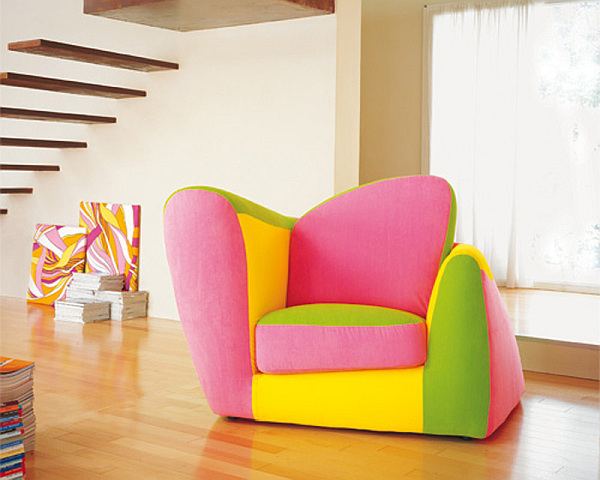 neon colors sofa