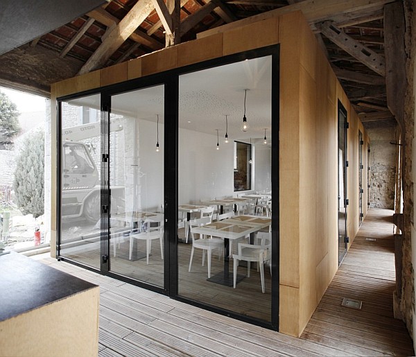 old barn transformation renovation - restaurant charroux, france 4