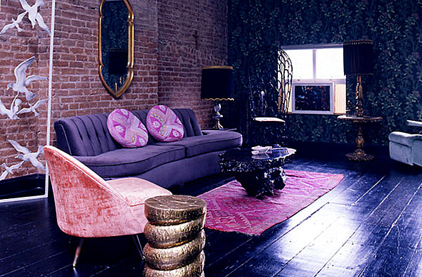 purple living room