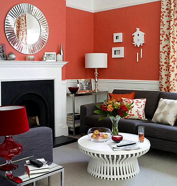 ruby red grapefruit living room