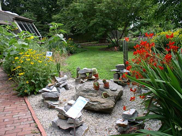 Backyard rock garden