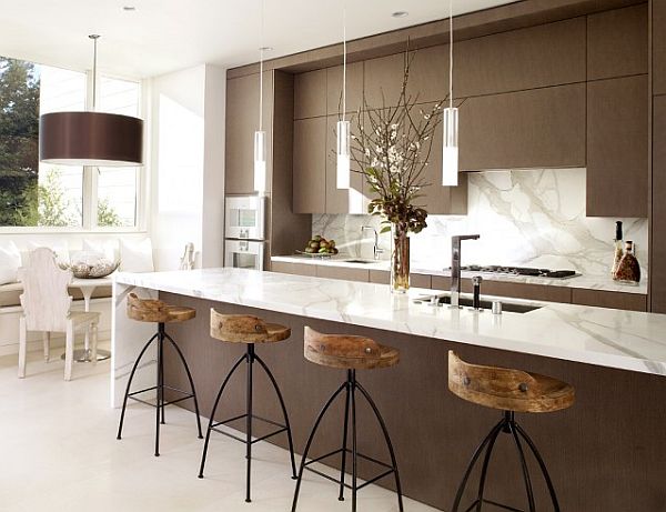 sleek granite countertop kitchen