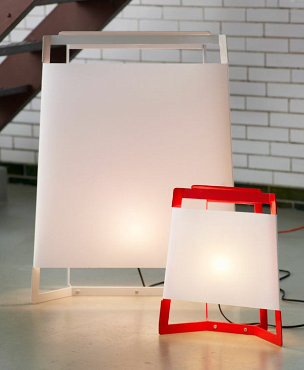 ultra modern cotton and steel table lamps