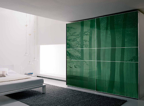 white-bedroom-with-green-sliding-doors-wardrobe