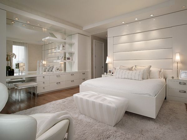white monchromatic bedroom
