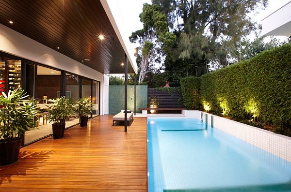 wood deck pool