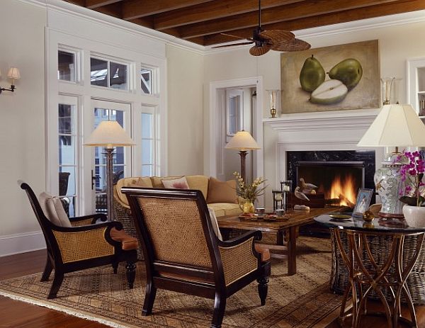 Living Room In Caribbean Plantation Style