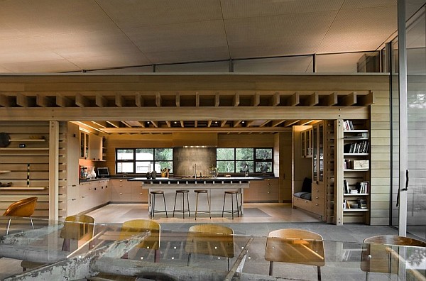 Creekside Residence 9 large open space wooden kitchen