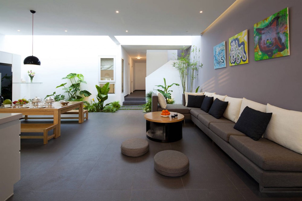 Go Vap Modern House - large L shape sofa