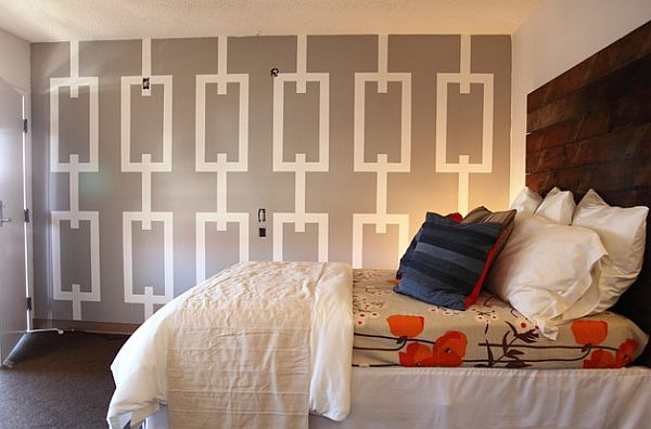 Paint-and-tape-on-the-bedroom-wall