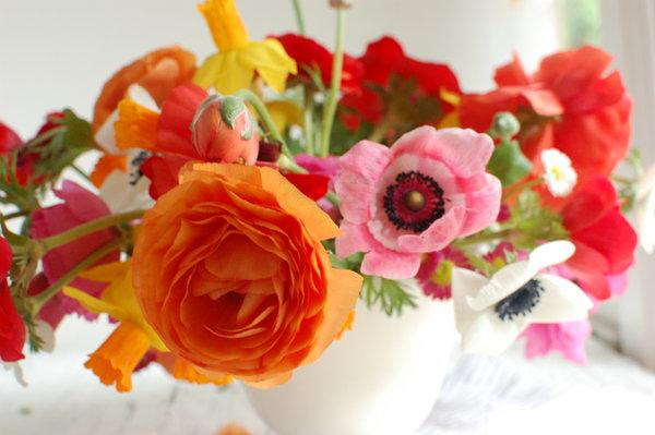 a vibrant modern floral arrangement