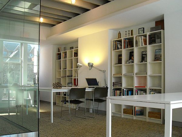 attic turned into home office