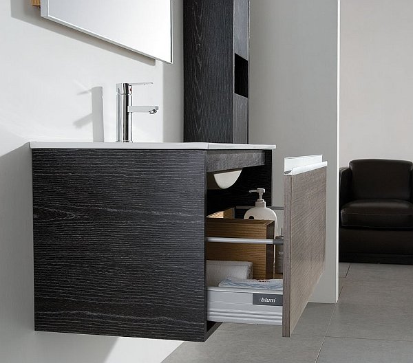 bathroom storage space furniture