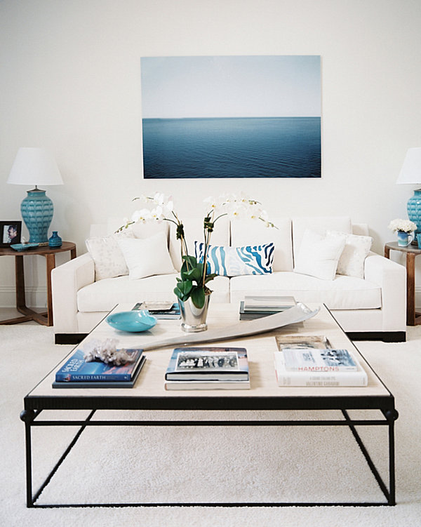blue decor living room