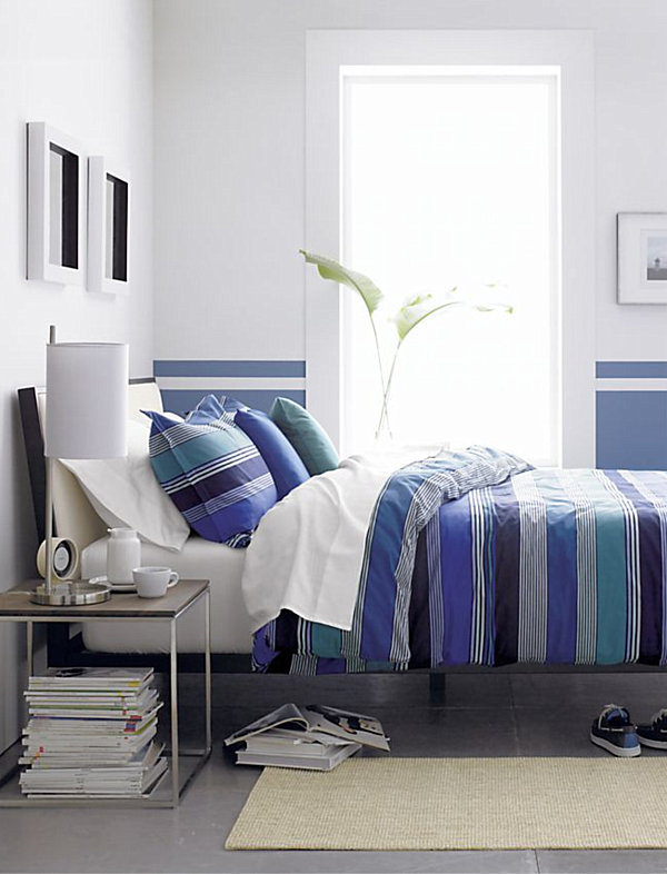 blue-striped-bedding