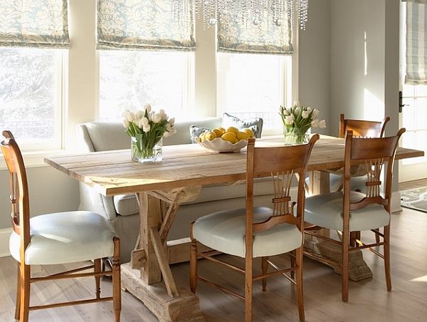 bright colored dining room - cottage style