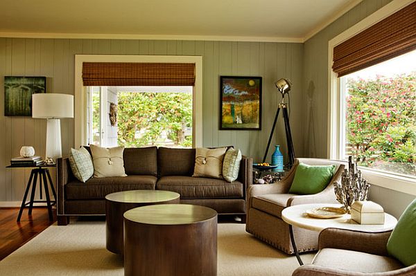 contemporary beach house renovation with painted low ceiling