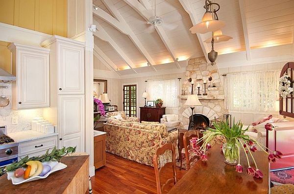 country cottage colorful living room