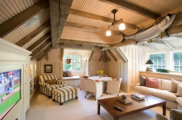 cozy room design in the attic