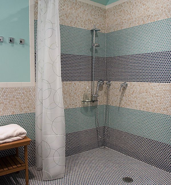 door-less-shower-with-penny-tiles