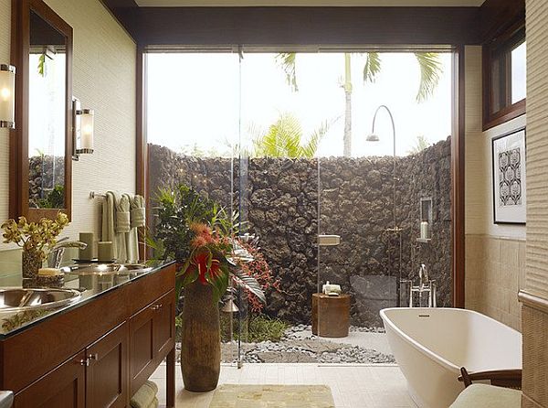 hawaii inspired tropical bathroom