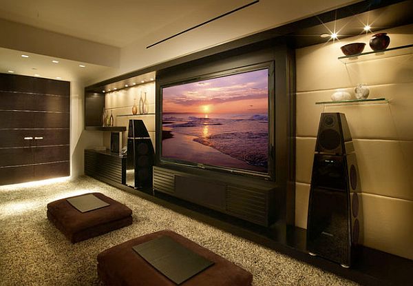 highly luxurious media room