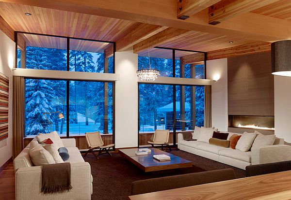 highly modern cottage style living room