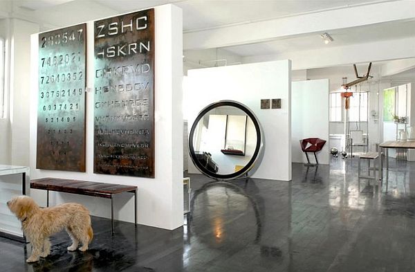 industrial design - typography lettering on the wall