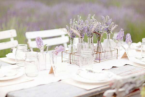 lavender centerpiece