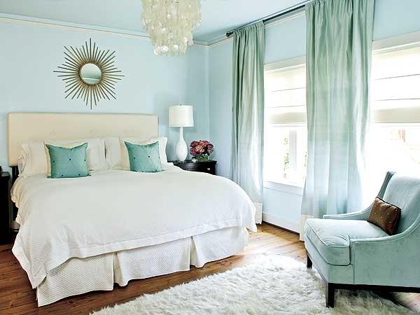 light blue bedroom