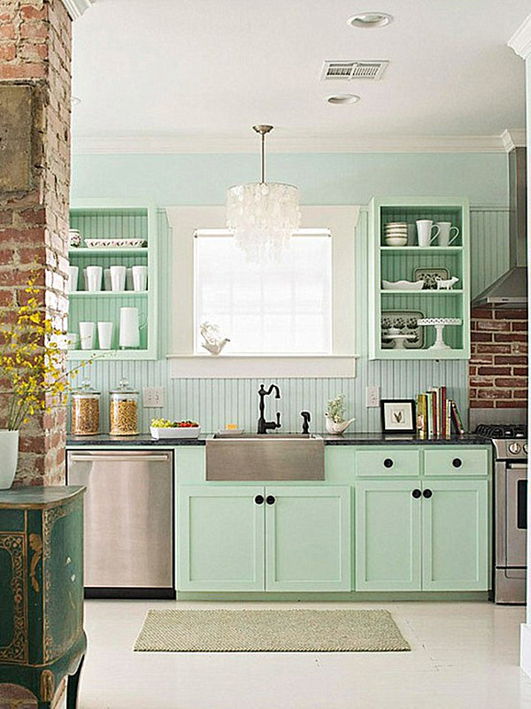 mint green kitchen