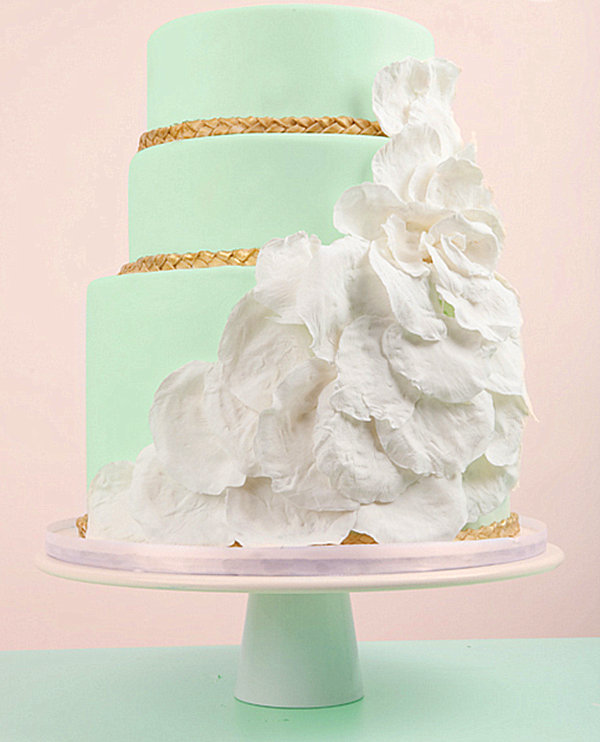 mint green modern cake