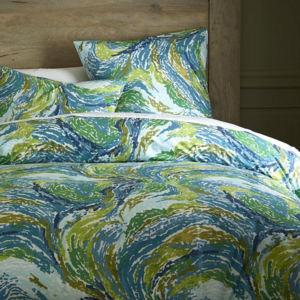 modern swirl bedding