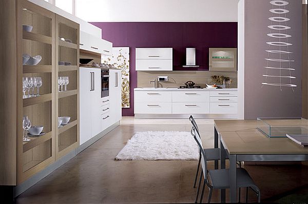 modern-white-kitchen-furniture-with-dark-purple-wall