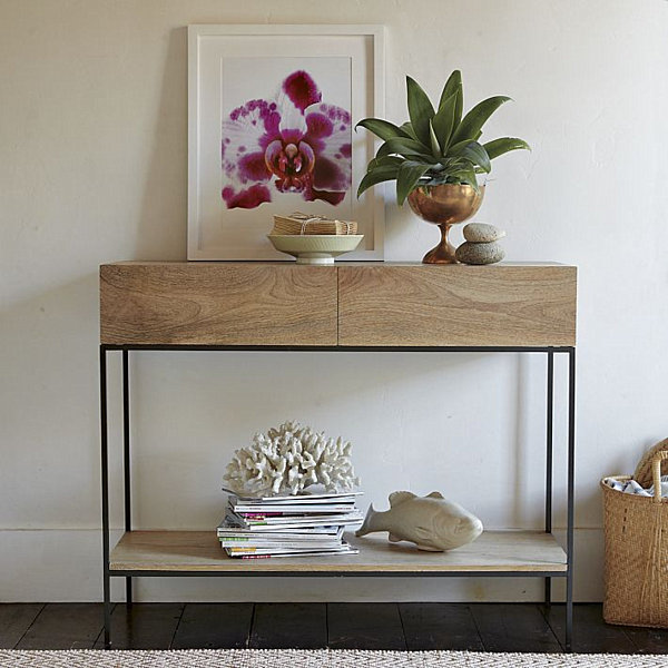 modern wooden console table