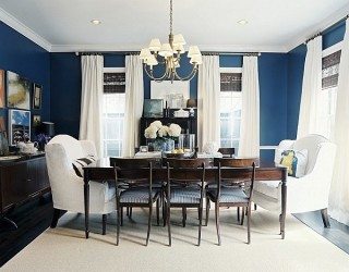 Dining Out in Your New Navy Blue Dining Room: Bringing the Picnic Scenery Inside