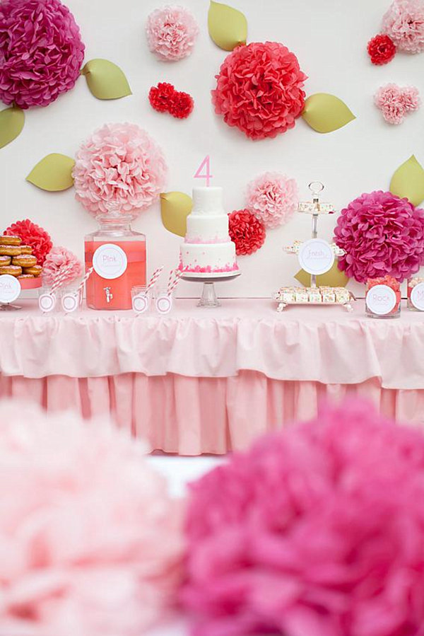 pink girl's birthday party