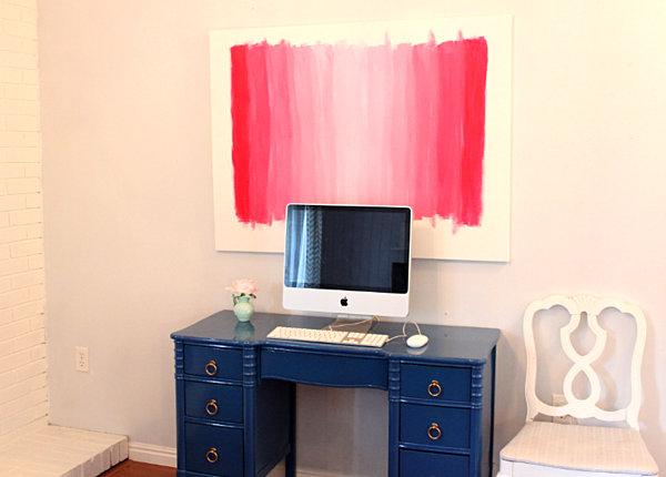 pink ombre wall art