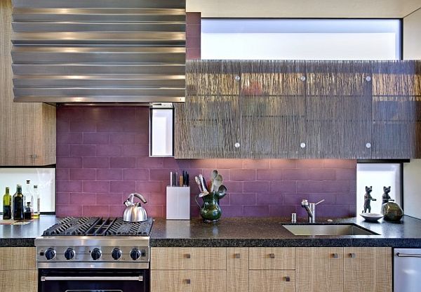 purple kitchen backsplash