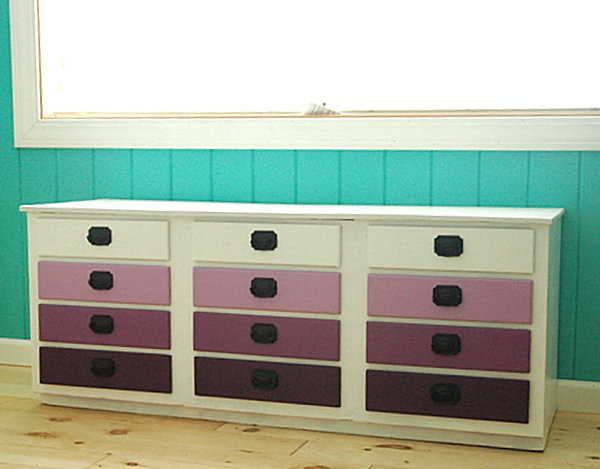 purple ombre dresser