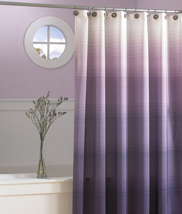 purple ombre shower curtain