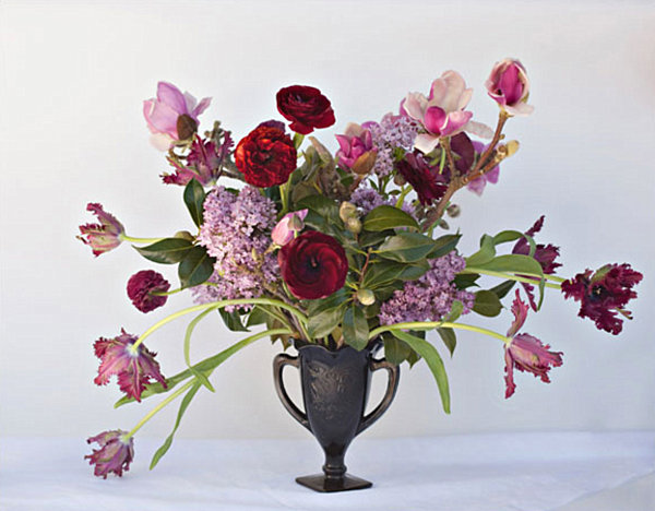 purple ranunculus bouquet