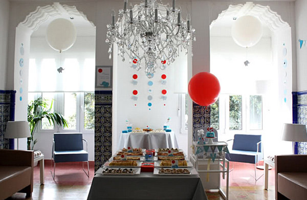 red and blue birthday party