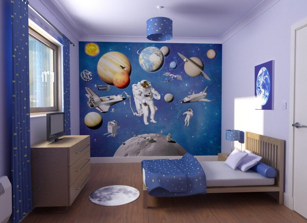 space-theme-wall-decor-for-kids-bedroom