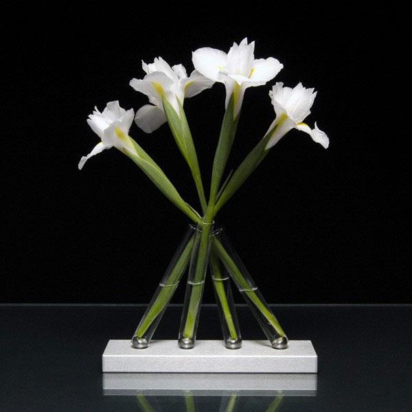 test tube vase floral arrangement