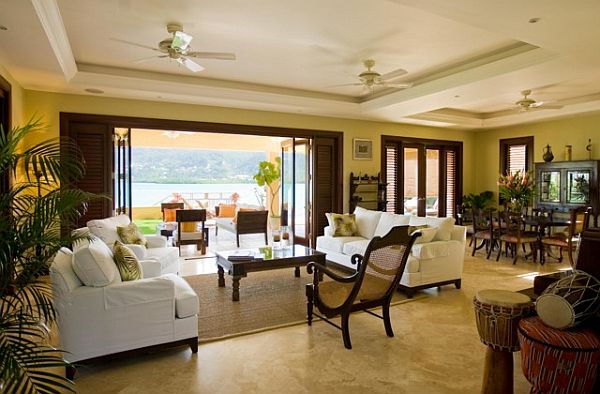 tropical living room design idea