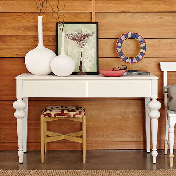 white console table