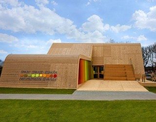 Spanish Pavilion Design Resembles a Ski Ramp With a Splurge of Color