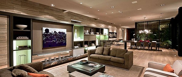 Contemporary Home in California - luxury living room