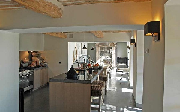 French kitchen with stunning dry-stone dining room